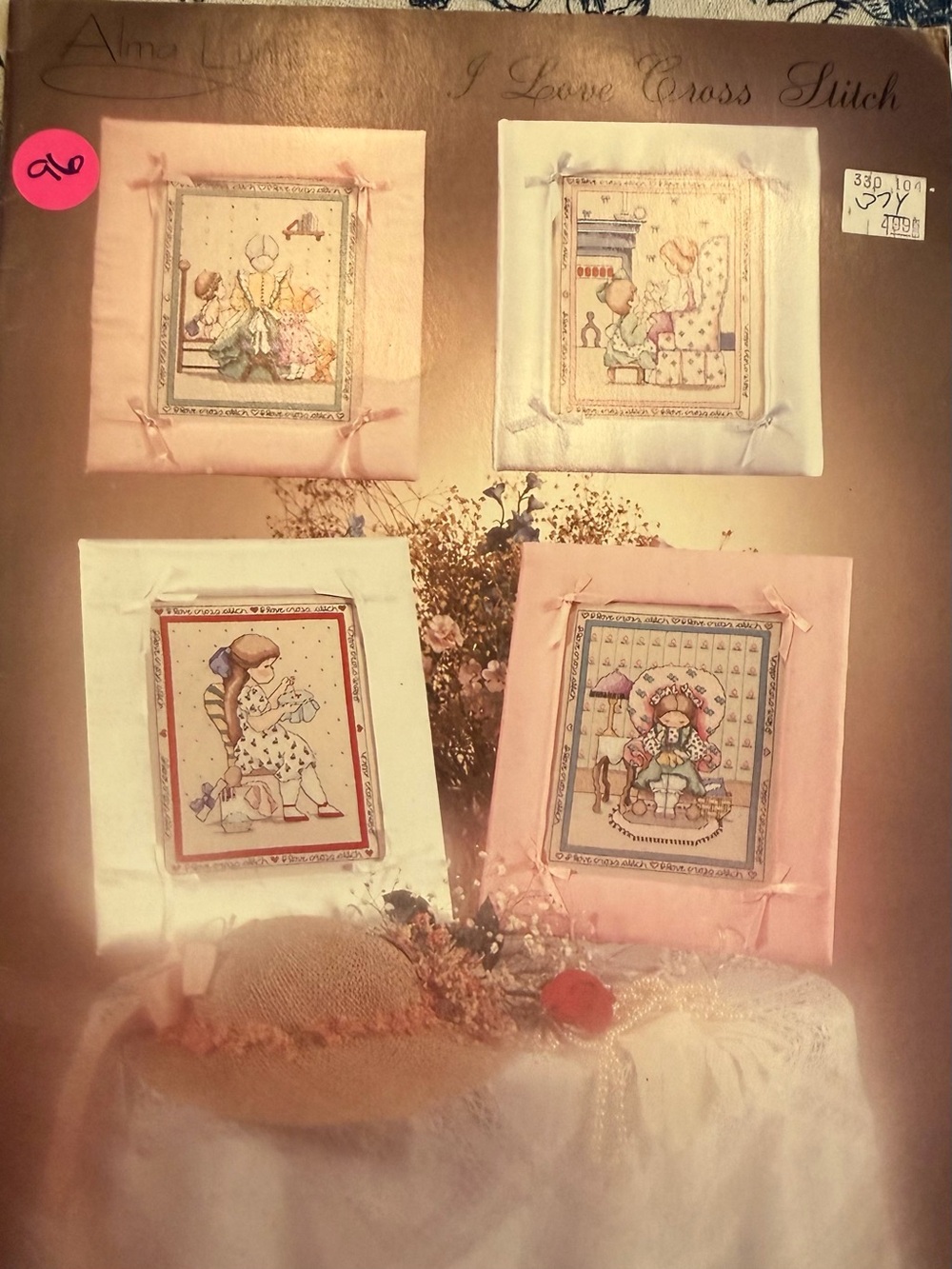 Cross‎ Stitch Booklet I Love Cross Stitch by Alma Lynne Vintage 1984 Grannycore
